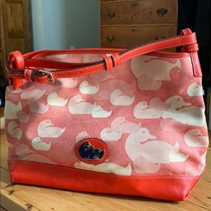 Leather and canvas Dooney and Bourke large handbag